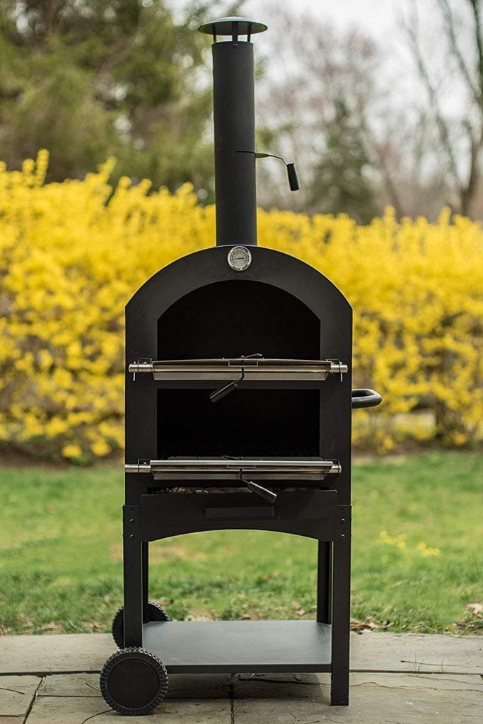 Purenity Plus Portable Outdoor Pizza Oven Wood Fire With Handle Outdoor Ovens Patio Lawn Garden